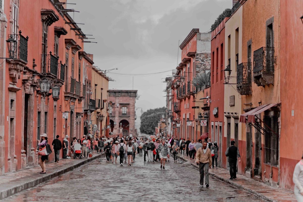 Colourful colonial buildings stacked on hillsides in Guanajuato