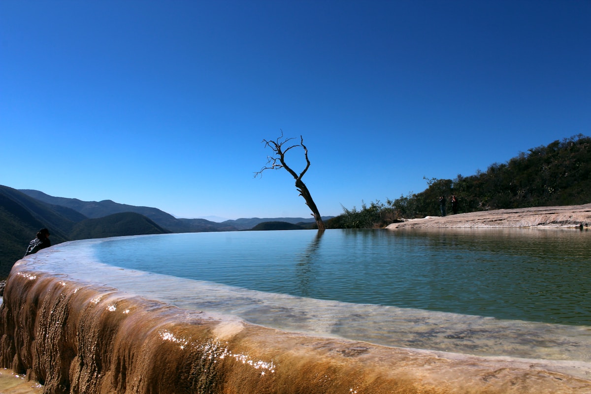 Mountain lake in forested landscape, México — day trips from Oaxaca