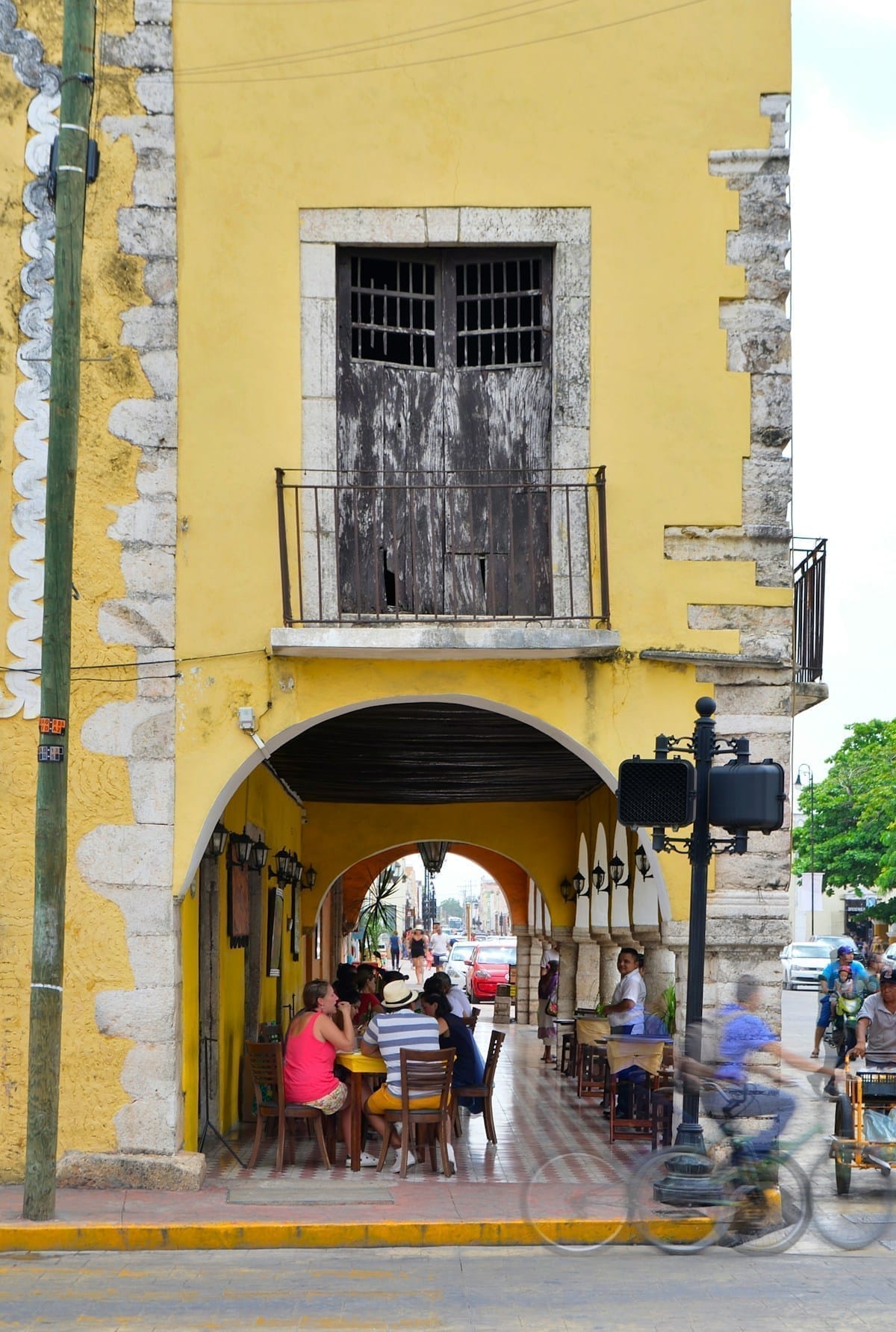 Yellow building in Valladolid, Yucatan — day trips