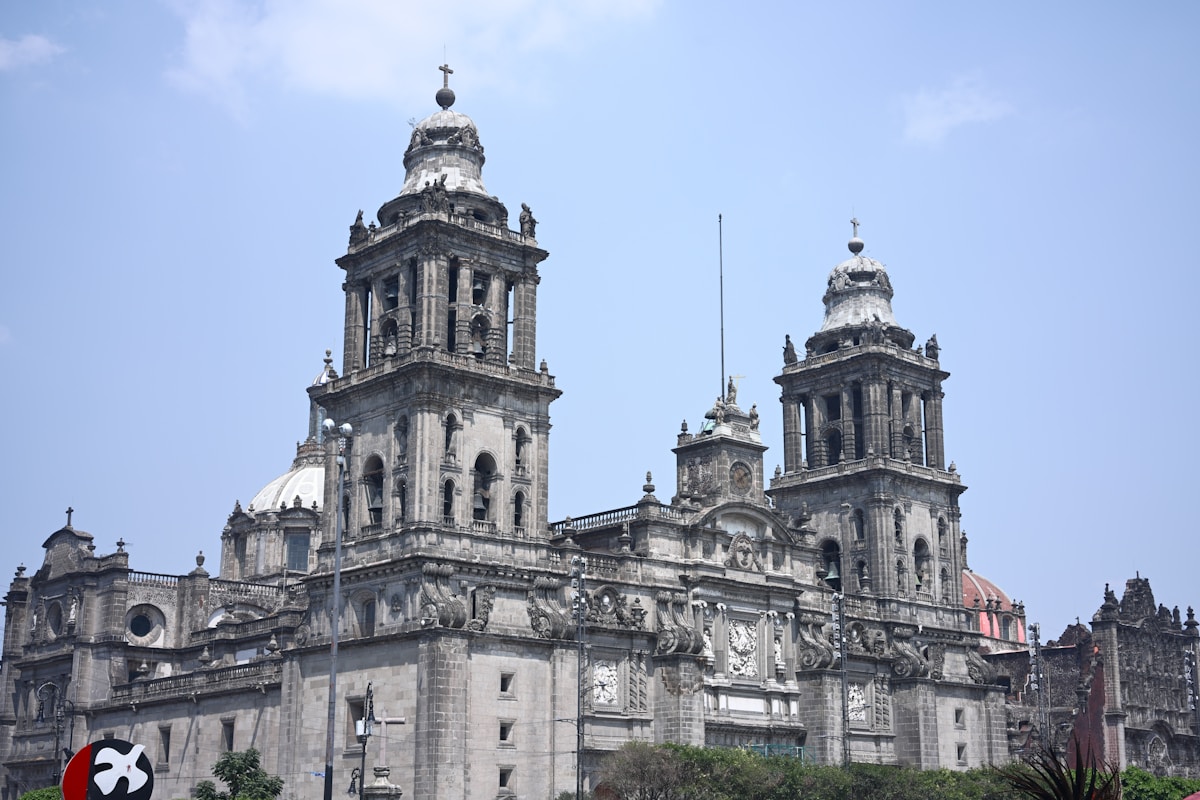 Palacio de Bellas Artes and street life in Mexico City, CDMX