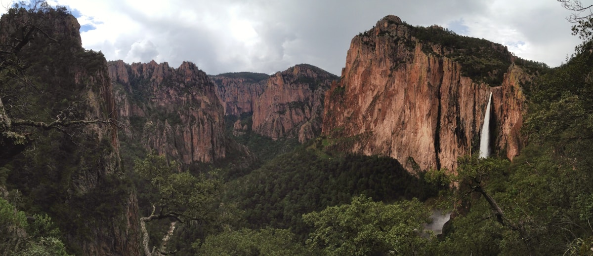 Waterfall in Ocampo canyon, Chihuahua, northern Mexico
