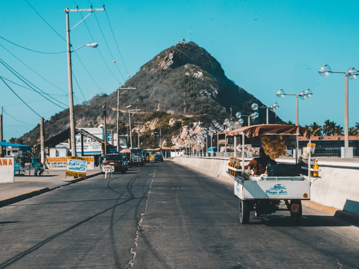 Classic pulmonia open-air taxi in Mazatlán, Sinaloa, Mexico