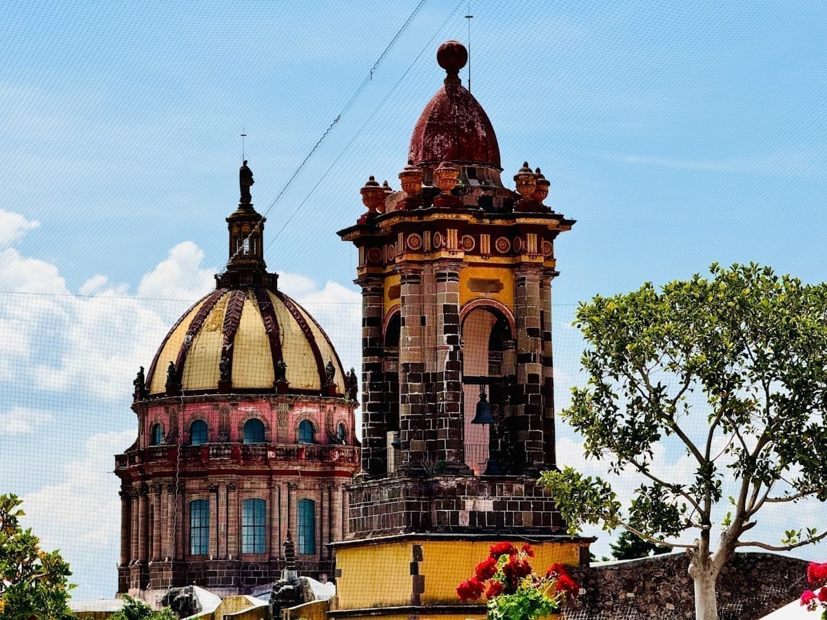 Parroquia de San Miguel Arcángel dome and tower, San Miguel de Allende, Mexico