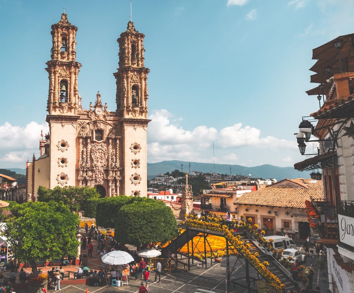 Cathedral of Santa Prisca in Taxco, Guerrero, Mexico