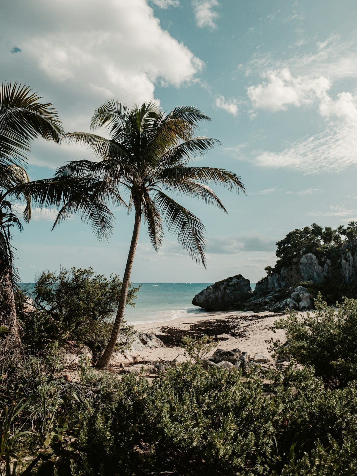 Tulum beach and Caribbean sea, Quintana Roo, Mexico