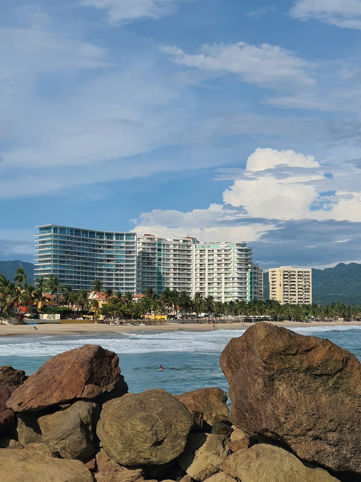 Rocky beach at Ixtapa-Zihuatanejo, Guerrero, Mexico