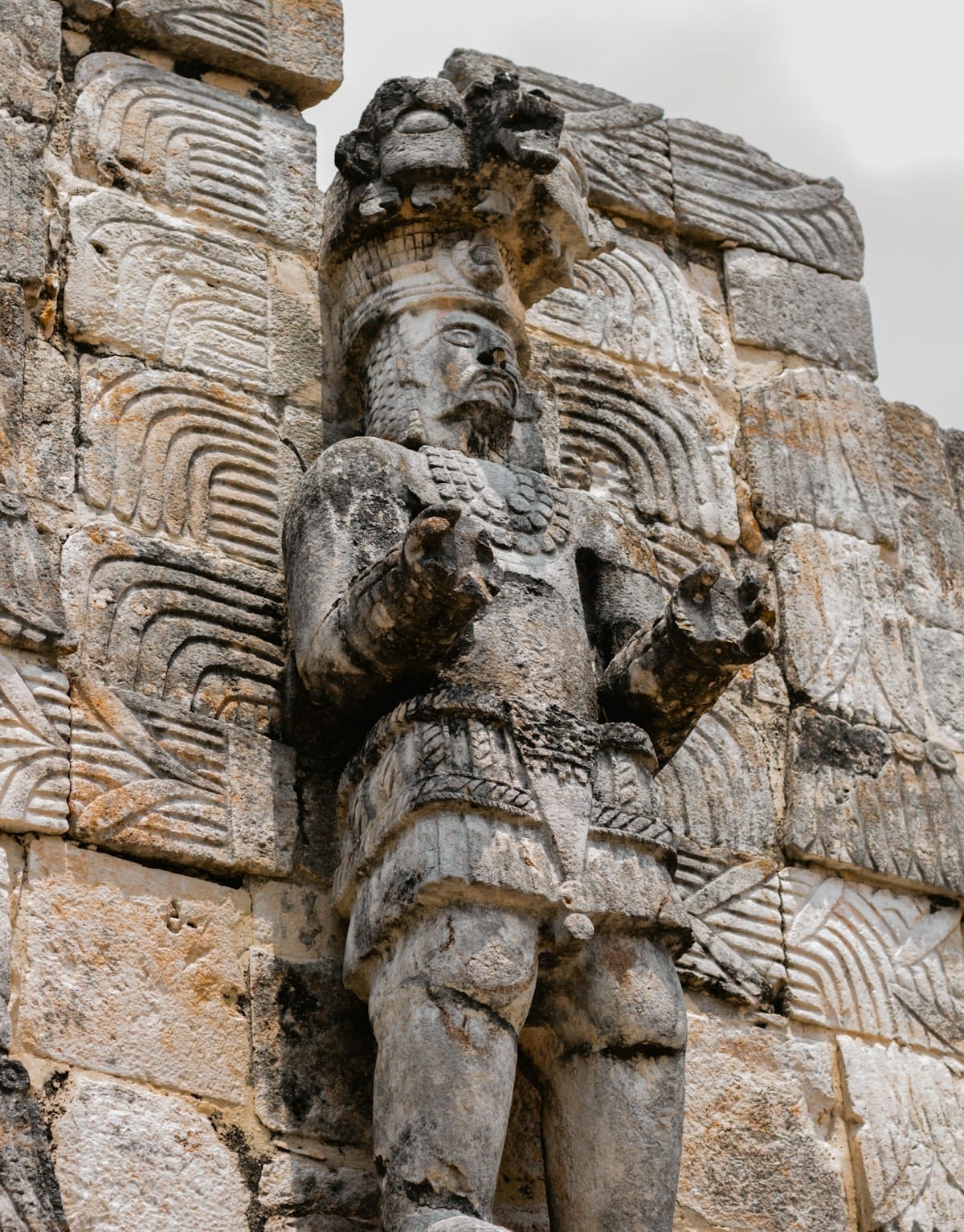 Puuc-style stone pyramid at Uxmal archaeological site, Yucatan, Mexico
