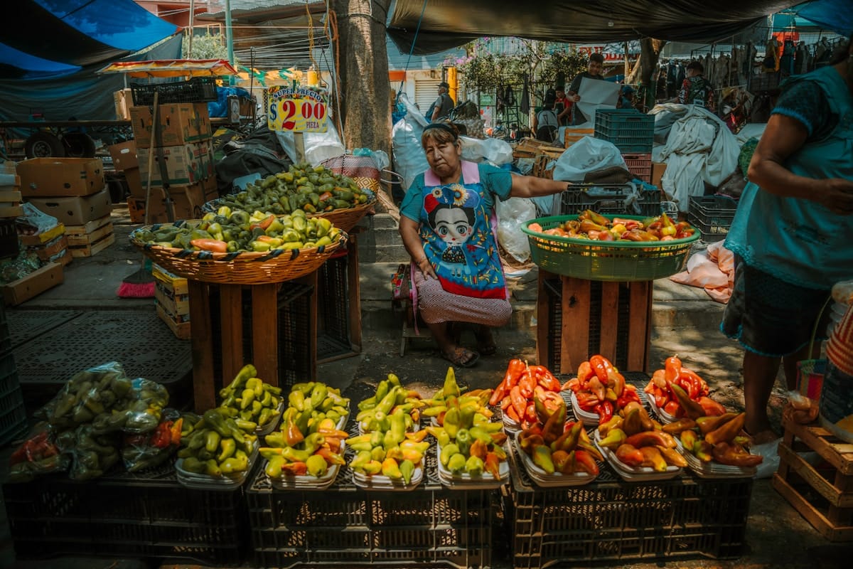 Vegan food scene in Mexico — street food and market stalls