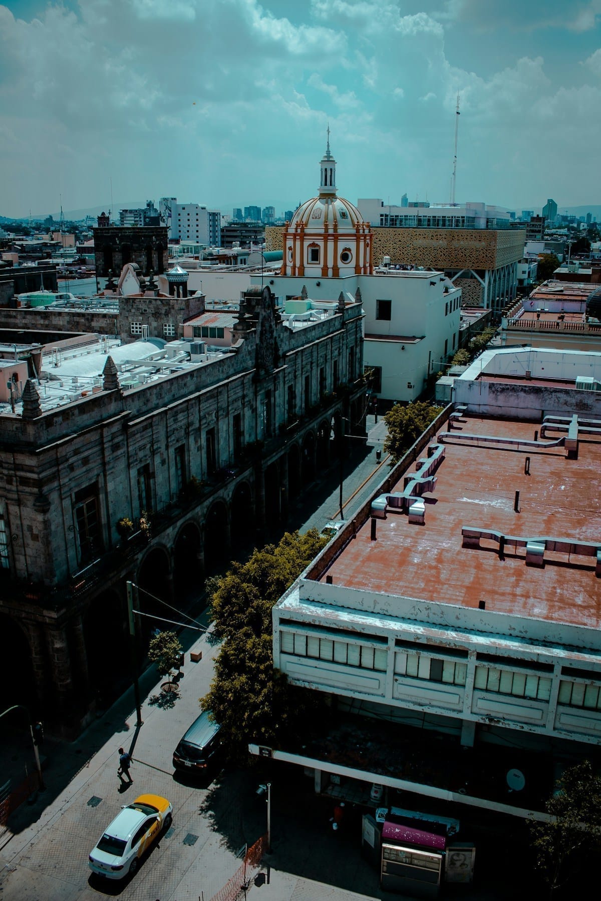 Guadalajara's historic Degollado Theatre and colonial plaza, Jalisco, Mexico